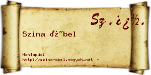 Szina Ábel névjegykártya