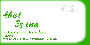abel szina business card