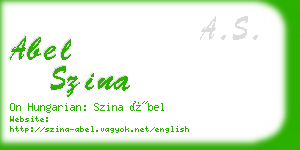 abel szina business card